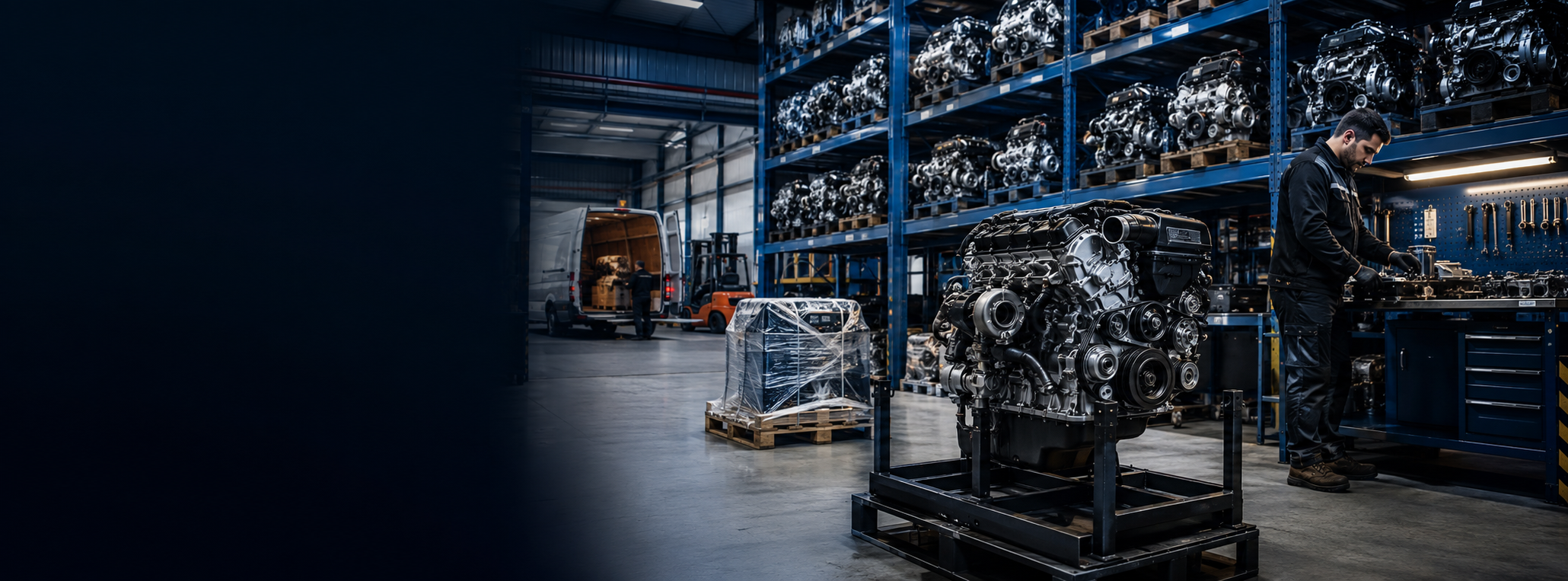 Ford uyumlu çıkma motor deposu, kontrol ve sevkiyat alanı